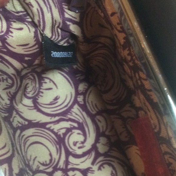 EUC Dark Brown Hobo Lauren Wallet Clutch with Silver Trim - Picture 12 of 16